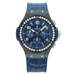 341.CM.7170.LR.1204 | Hublot Big Bang Ceramic Blue Diamonds 41 mm watch. Buy Online