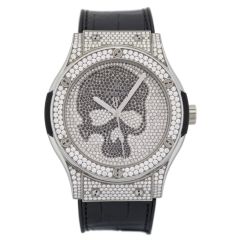 511.NX.9000.LR.1704.SKULL | Hublot Classic Fusion Skull Titanium Full Pave watch. Buy Online