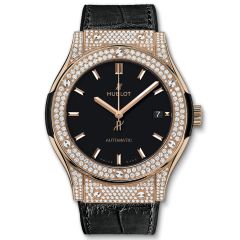 511.OX.1181.LR.1704 | Hublot Classic Fusion King Gold Pave 45 mm watch. Buy Online