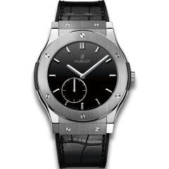 515.NX.1270.LR | Hublot Classic Fusion Ultra-Thin Titanium Black Shiny Dial 45 mm watch. Buy Online