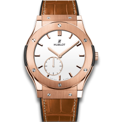 515.OX.2210.LR | Hublot Classic Fusion Ultra-Thin King Gold White Shiny Dial 45 mm watch. Buy Online