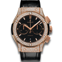 521.OX.1181.LR.1704 | Hublot Classic Fusion Chronograph King Gold Pave 45 mm watch. Buy Online