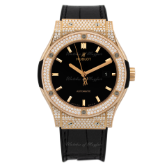 542.OX.1181.LR.1704 | Hublot Classic Fusion King Gold Pave 42 mm watch. Buy Online