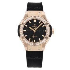 582.OX.1180.RX.1204 | Hublot Classic Fusion King Gold Diamonds 33 mm watch. Buy Online