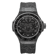 343.SV.6510.NR.0800 | Hublot Big Bang Broderie All Black Diamonds 41 mm watch. Buy Online