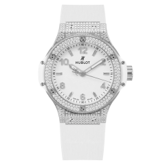 361.SE.2010.RW.1704 | Hublot Big Bang Steel White Pave 38 mm watch. Buy Online