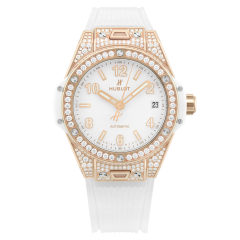 465.OE.2080.RW.1604 | Hublot Big Bang One Click King Gold White Pave 39 mm watch. Buy Online