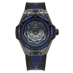465.CS.1119.VR.1201.MXM18 | Hublot Big Bang Sang Bleu All Black Blue 39 mm watch. Buy Online