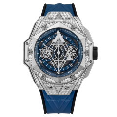 418.NX.5107.RX.1604.MXM20 | Hublot Big Bang Sang Bleu II Titanium Blue Pave 45mm watch. Buy Online