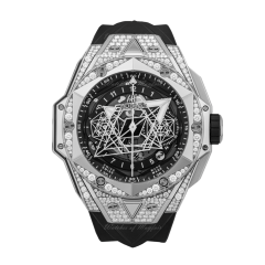418.NX.1107.RX.1604.MXM20 | Hublot Big Bang Sang Bleu II Titanium Pave 45mm watch. Buy Online