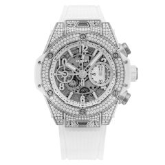 441.NE.2010.RW.1704 | Hublot Big Bang Unico Titanium White Pave 42 mm watch. Buy Online