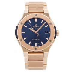 510.OX.7180.OX | Hublot Classic Fusion King Gold Blue Bracelet 45 mm watch. Buy Online