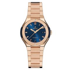 585.OX.7180.OX | Hublot Classic Fusion King Gold Blue Bracelet 33 mm watch. Buy Online