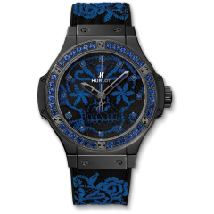 343.CL.6590.NR.1201 | Hublot Big Bang Sugar Skull Fluo Cobalt Blue 41 mm watch. Buy Online
