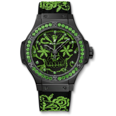 343.CG.6590.NR.1222 | Hublot Big Bang Sugar Skull Fluo Malachite Green 41 mm watch. Buy Online