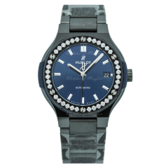 568.CM.7170.CM.1204 | Hublot Classic Fusion Ceramic Blue Bracelet Diamonds 38mm watch. Buy Online