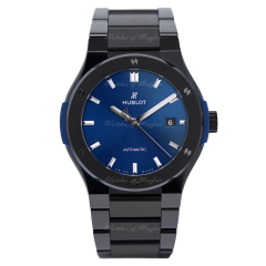 548.CM.7170.CM | Hublot Classic Fusion Ceramic Integrated Blue Bracelet 42 mm watch. Buy Online