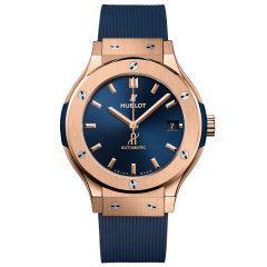565.OX.7180.RX | Hublot Classic Fusion King Gold Blue 38 mm watch. Buy Online