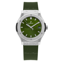 581.NX.8970.RX | Hublot Classic Fusion Titanium Green 33 mm watch. Buy Online