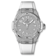 465.SE.9010.RW.1604 | Hublot Big Bang Steel White Full Pave 39 mm watch. Buy Online