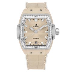 665.CZ.891B.LR.1204 | Hublot Spirit of Big Bang Beige Ceramic Titanium Diamonds 39 mm watch. Buy Online