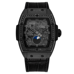 647.CI.1110.LR.1200 | Hublot Spirit of Big Bang Moonphase All Black Diamonds 42 mm watch. Buy Online