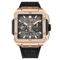 821.OX.0180.RX.1204 | Hublot Square Bang Unico King Gold Diamonds 42 mm watch. Buy Online