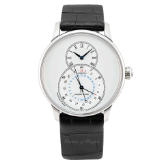 J016030240 | Jaquet-Droz Grande Seconde Dual Time Silver 43 mm watch. Buy Online