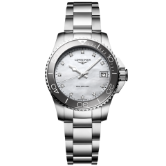L3.370.4.87.6 | Longines HydroConquest Diamonds Quartz 32 mm watch. Buy Online