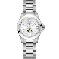 L3.380.4.76.6 | Longines Conquest Moonphase Quartz 29.5 mm watch | Buy Now