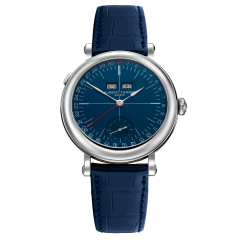 LCF025.AC.CW.1 | Laurent Ferrier Ecole Annual Calendar Steel Blue 40 mm watch. Buy Online