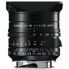 11668 | LEICA Summilux-M 28mm f/1.4 ASPH Black Anodized Lens | Buy Online