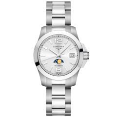 L3.381.4.76.6 | Longines Conquest Moonphase Quartz 34 mm watch. Buy Online