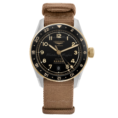 L3.802.5.53.9 |  Longines Spirit Zulu Time Automatic 39 mm watch. Buy Online