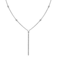 Messika Gatsby Vertical Bar White Gold Necklace 5448