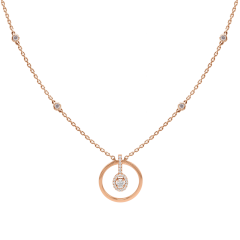 Messika Glam'Azone Graphic Pink Gold Necklace 7180