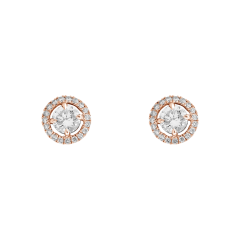 Messika Joy Round Diamonds 2x0,25ct Pink Gold Earrings 4445