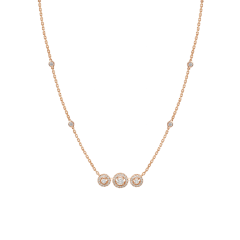 7030 | Messika Joy Trilogy Pink Gold Necklace. Buy online.