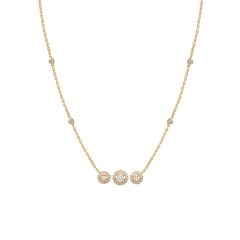 7030 | Messika Joy Trilogy Yellow Gold Necklace. Buy online.