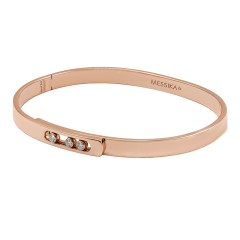 Messika Move Noa PM Pink Gold Diamond Bangle 10092 Size XL