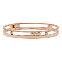 Messika Move Romane Pink Gold Diamond Bracelet 6514 Size L