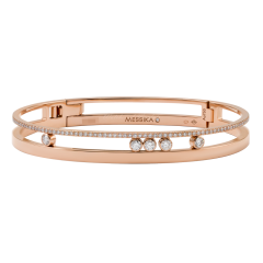 Messika Move Romane Pink Gold Diamond Bracelet 6514 Size M