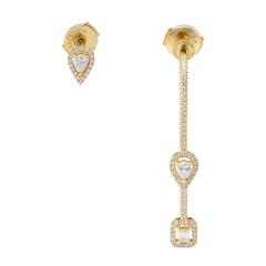 7224| Buy Messika My Twin Yellow Gold Diamond Hook and Stud Earrings
