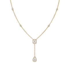 Messika My Twin Tie  0.10ctx2 Yellow Gold Necklace 6693