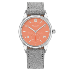 714 | Nomos Club Campus Cream Coral Gray Velour Leather 36 mm watch | Buy Online