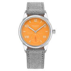 710 | NOMOS Club Campus Future Orange Grey Leather 36 mm watch | Buy Now
