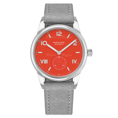 Nomos Club Campus Nonstop Red Grey Vegan Velour 36 mm 716