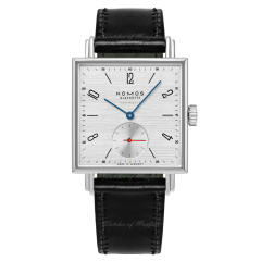 423 | Nomos Tetra Neomatik 39 Silvercut Automatic Black Leather watch | Buy Now