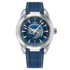 220.12.43.22.03.001 | Omega Seamaster Aqua Terra 150M Co‑Axial Master Chronometer GMT Worldtimer 43 mm watch
