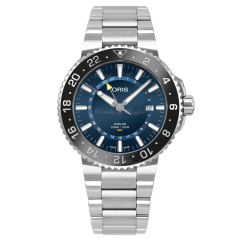 01 798 7754 4135-07 8 24 05PEB | Oris Aquis GMT Date 43.5mm watch. Buy Now